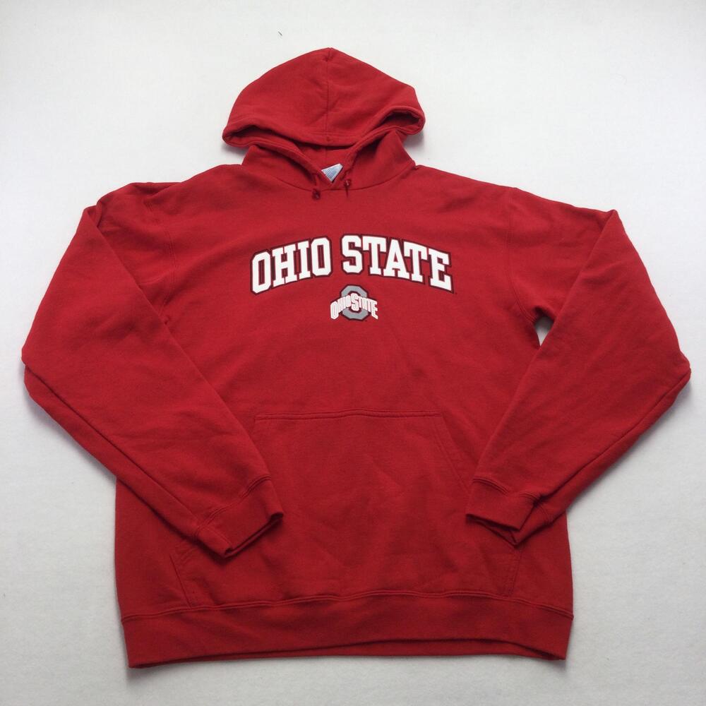 Ohio State Buckeyes Sweatshirt Mens Large Red NCAA Football Pullover Hoodie